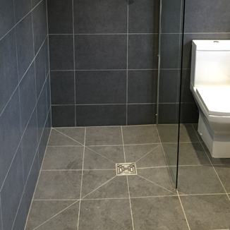 Wetroom and bathroom tiling